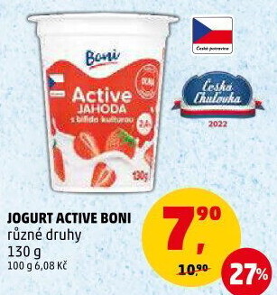 Jogurt ochucený Active Boni
