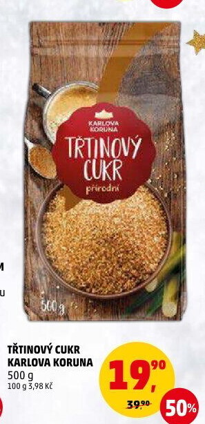 Třtinový cukr Karlova Koruna