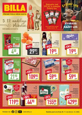 akční leták BILLA 30.11.2022-6.12.2022