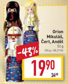 Čokoládový Mikuláš s lentilkami Orion