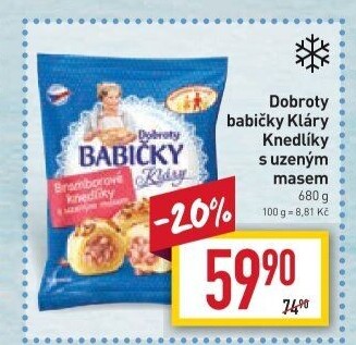 Knedlíky bramborové s uzeným masem mražené Dobroty babičky Kláry
