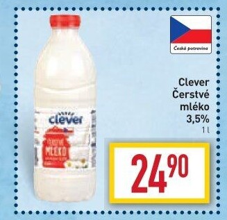 Mléko čerstvé Clever - 3,5% plnotučné
