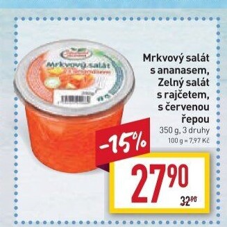 Mrkvový salát s ananasem Jihočeská zelenina