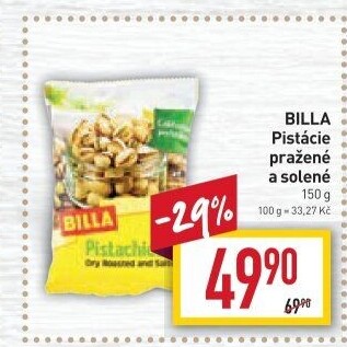 Pražené pistácie Billa