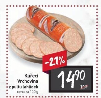 Salám Kuřecí vrchovina Kostelecké uzeniny