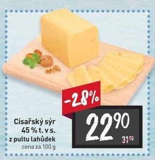 Sýr Císařský 45%
