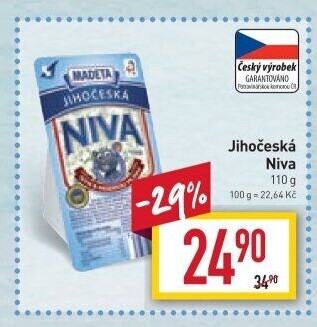 Sýr Niva Jihočeská 50% Madeta