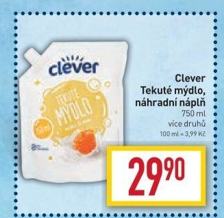 Tekuté mýdlo Clever - náplň