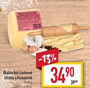 Těsto listové babické Šetra