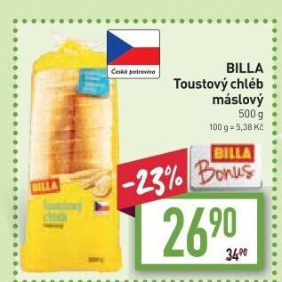 Toustový chléb Billa