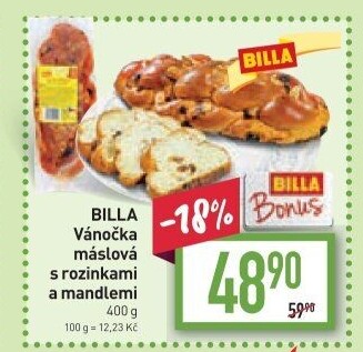 Vánočka máslová Billa