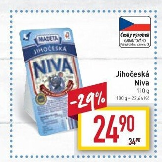 Sýr Niva Jihočeská 50% Madeta
