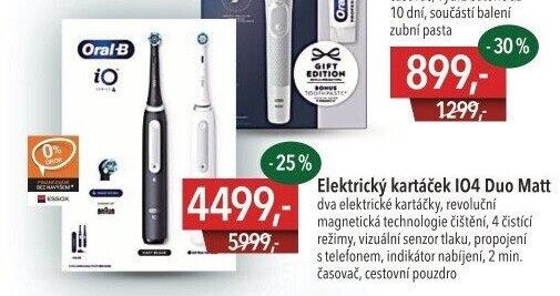 Elektrický kartáček IO4 Duo Matt Oral-B