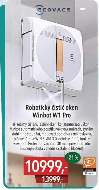 Robotický čistič oken Ecovacs Winbot W1 Pro
