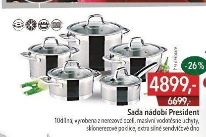 Sada nádobí President Tescoma