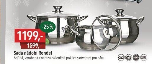 Sada nerez nádobí Rondel Banquet