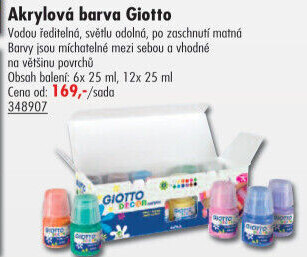 Akrylové barvy Giotto