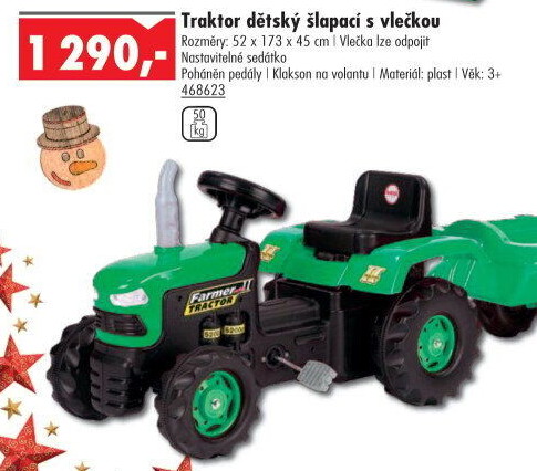 Dětský šlapací traktor Dolu