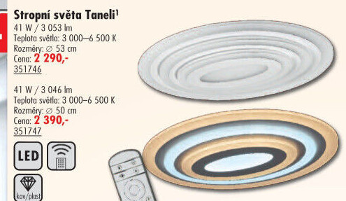 Svítidlo stropní Taneli, oval