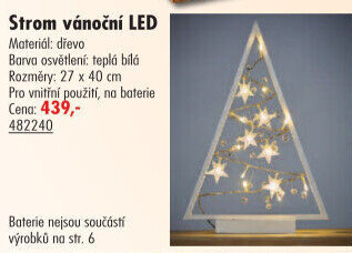 Vánoční dřevěné svítící LED dekorace