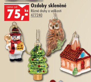 Vánoční skleněné ozdoby