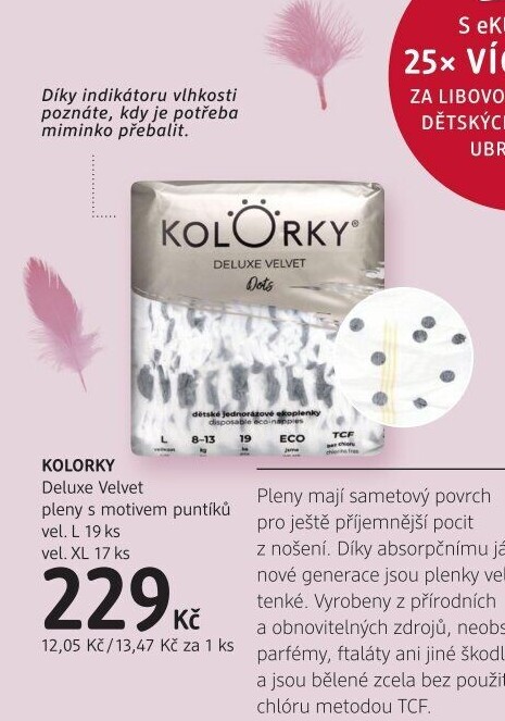 Dětské eko pleny Deluxe Velvet Kolorky
