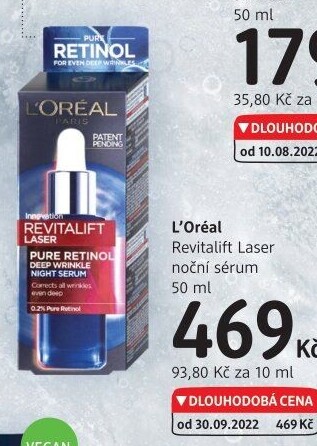 Sérum pleťové proti vráskám Revitalift Laser Retinol L'
