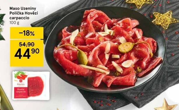 Hovězí Carpaccio Maso uzeniny Polička