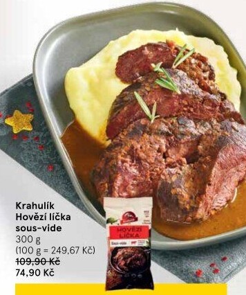 Hovězí líčka Sous vide Krahulík