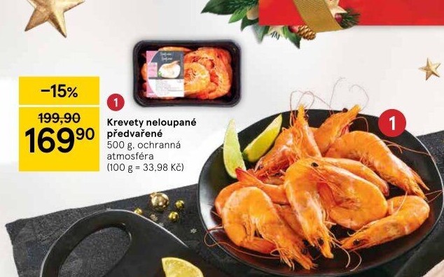 Krevety předvařené