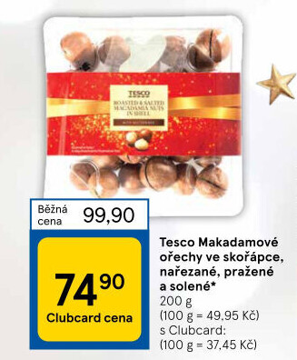 Makadamové ořechy pražené Tesco