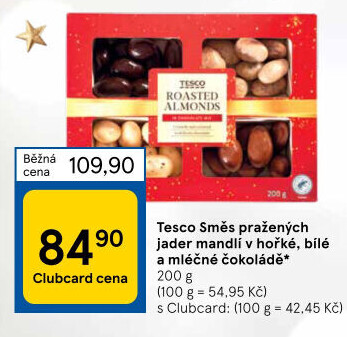 Mandle v čokoládě Tesco