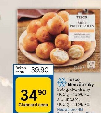 Minivětrníky mražené Tesco