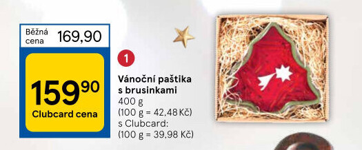 Paštika vánoční brusinková