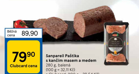 Paštika z kančího masa s medem a rozinkami Sanpareil