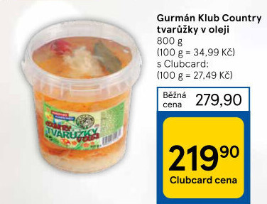 Sýr tvarůžky Country v oleji Gurmán Klub