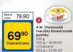 Sýr tvarůžky olomoucké silvestrovské pusinky A.W.
