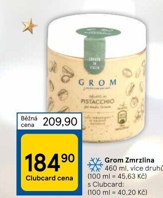 Zmrzlina v kelímku Grom