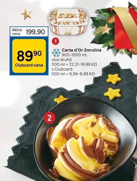 Zmrzlina ve vaničce Carte D'
