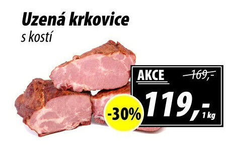 Uzená krkovice s kostí