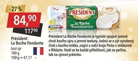 Sýr kozí La Buche fondante Président