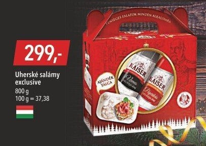 Uherské salámy exclusive Kaiser - dárkové balení
