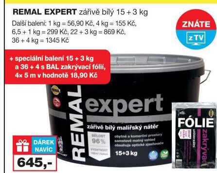 Malířský nátěr Expert Remal