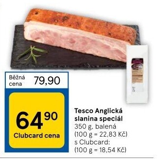 Anglická slanina speciál Tesco