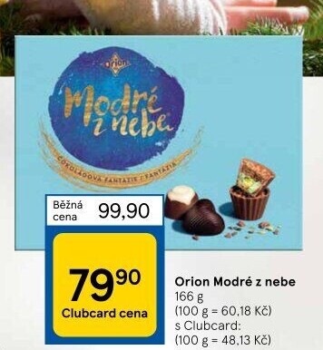 Bonboniéra Modré z nebe Orion