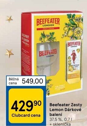 Gin Zesty Lemon Beefeater - dárkové balení