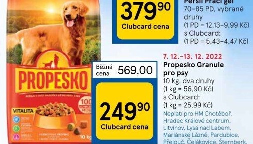 Granule pro psy Propesko