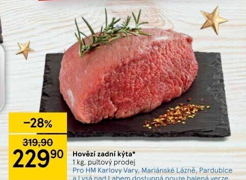 Hovězí kýta zadní bez kosti
