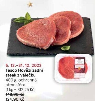 Hovězí zadní steak z válečku Tesco