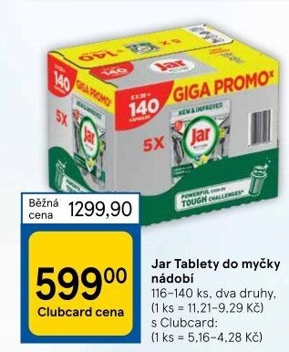 Kapsle do myčky Jar